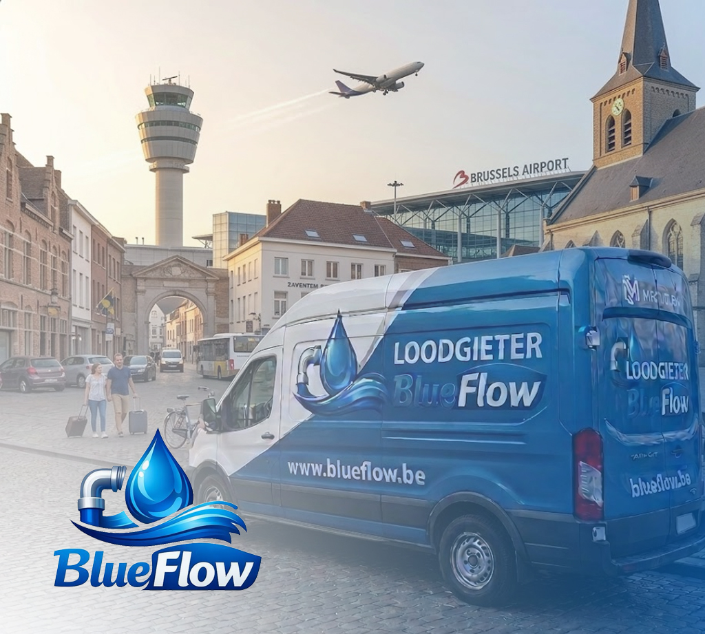 BlueFlow loodgieter aan het werk in Zaventem